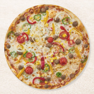 Pizza Runder Pappuntersetzer