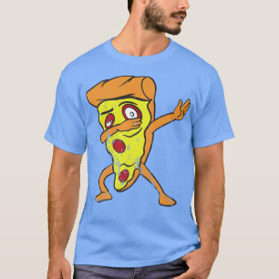 Pizza-Scheibe Dabbing Dab Tanz Vintage Retro Distr T-Shirt