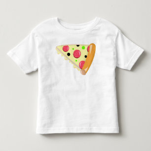 Pizza-Scheibe Vatertag Toddler Weißes T-Shirt