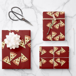 Pizza-Scheiben-Design Geschenkpapier Set