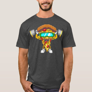 Pizza-Scheiben-Mach-Kniebeugen, Bodybuilding Fitne T-Shirt