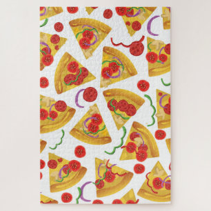 Pizza-Scheiben-Muster Puzzle