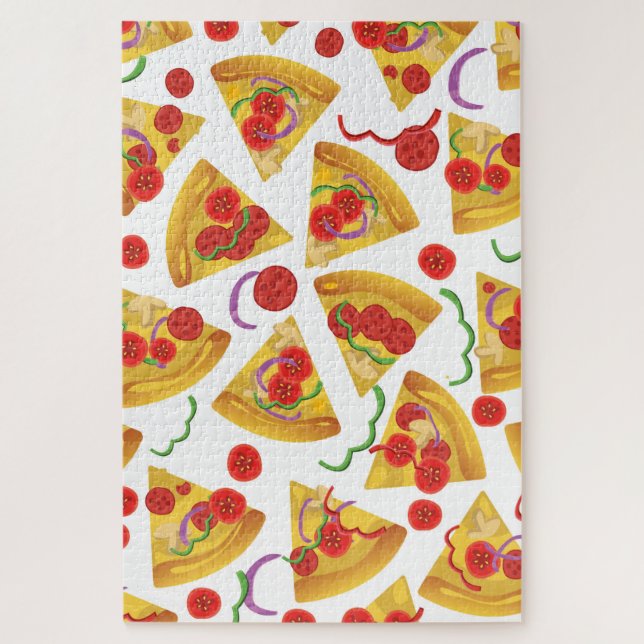 Pizza-Scheiben-Muster Puzzle (Vertikal)