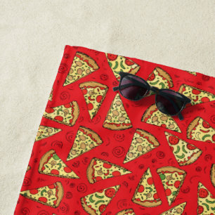 Pizza-Scheiben Strandtuch
