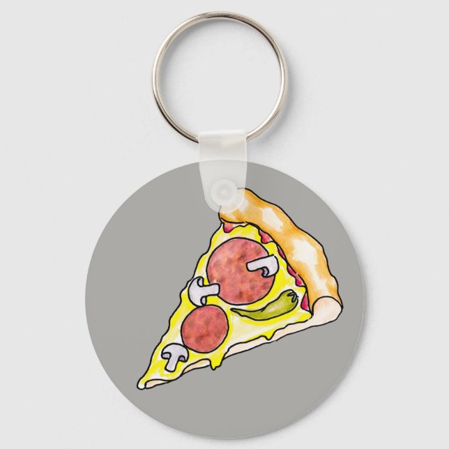 Pizza Schlüsselanhänger (Vorderseite)