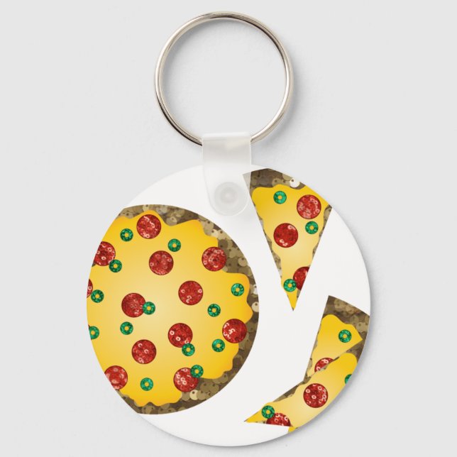 Pizza Schlüsselanhänger (Vorderseite)