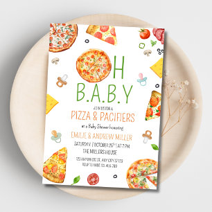 Pizza & Schnuller-Baby-Party, Pizza-Baby-Party Einladung
