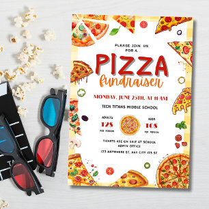 Pizza-Schulspendenaktion, Pizza-Abendessen-Spenden Einladung