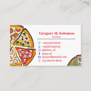 Pizza Shop Business Card Visitenkarte