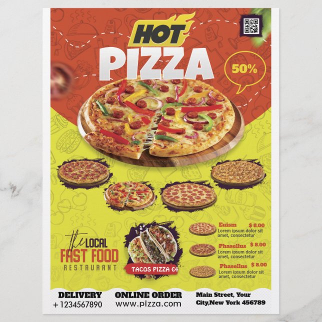 Pizza Shop Flyer Design (Vorne)