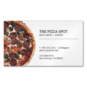 Pizza Shop Magnetische Visitenkarte