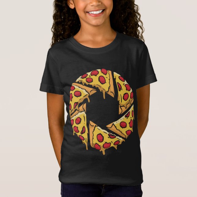 Pizza Shutter - Pizza Slice Camera Shutter Graphic T-Shirt (Vorderseite)