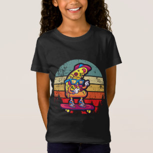 Pizza Skateboarding Retro Vintag Skateboard Gesche T-Shirt