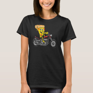 Pizza Slice auf einem Motorrad Chopper Motorrad T-Shirt