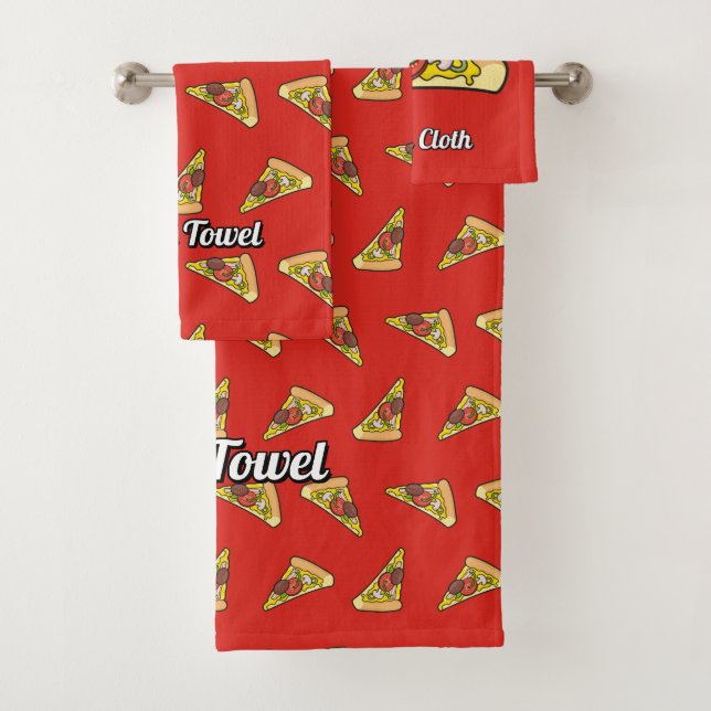 Pizza Slice Badhandtuch Set (Insitu)