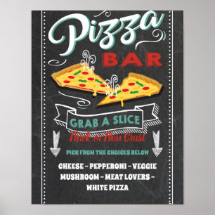 Pizza Slice Bar Party Signing Poster