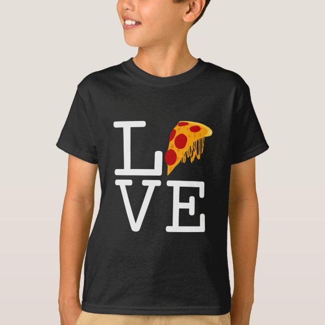 Pizza Slice Liebe T-Shirt (Vorderseite)
