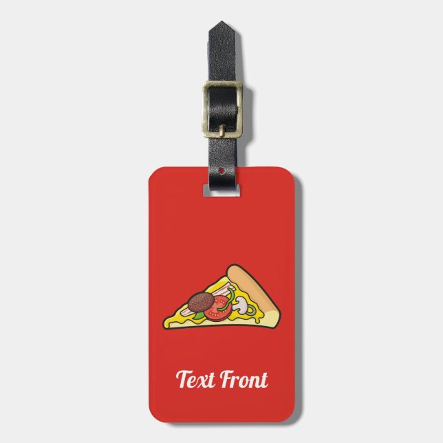 Pizza Slice Luggage Tag Gepäckanhänger (Vorderseite vertikal)