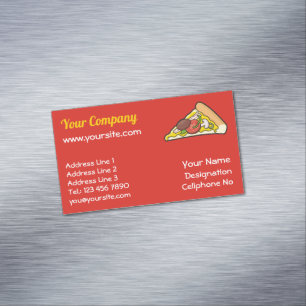 Pizza-Slice-Magnetkarte Magnetische Visitenkarte
