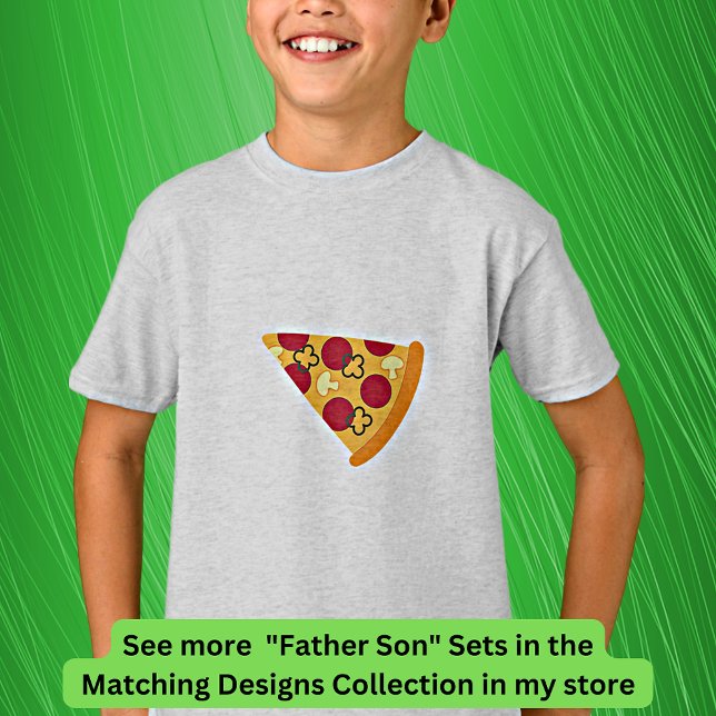 Pizza Slice, Matching Pater Son, Vater Boy T-Shirt (Von Creator hochgeladen)