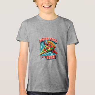 Pizza Slice mit Kapp Tri-Blend Shirt