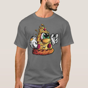 Pizza Slice Monster Funny Pizza Liebe Pizzatarian  T-Shirt