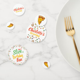 Pizza, Slice of Birthday fun, Kawaii Konfetti