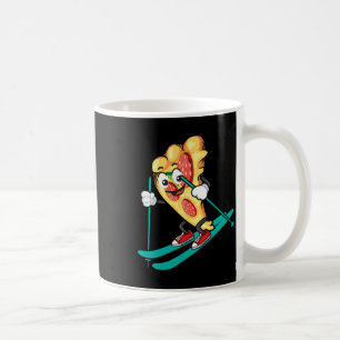 Pizza Slice On Skis Cool Weizen Teig Pie Lovers Gi Kaffeetasse