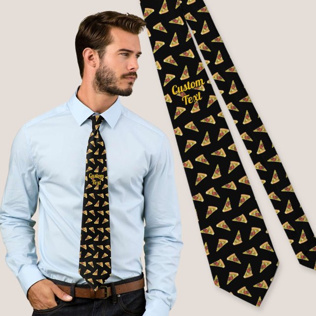 Pizza Slice Pattern Neck Tie Krawatte (Von Creator hochgeladen)