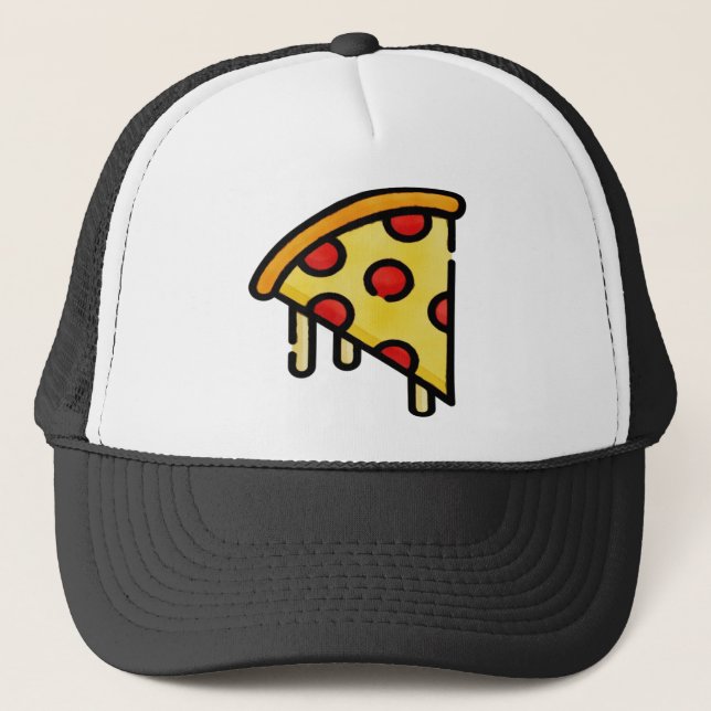Pizza, Slice, Pizza Slice, Dripping, Pepperoni, Fo Truckerkappe (Vorderseite)