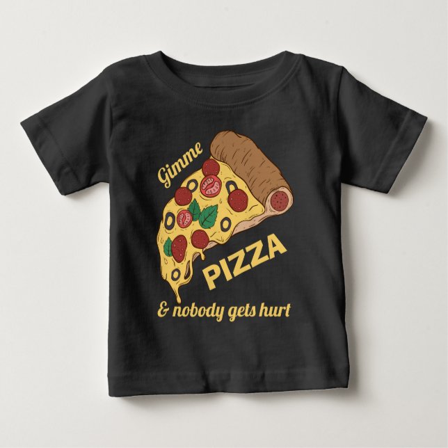 Pizza-Slice-Shirts und -Jacken für den benutzerdef Baby T-shirt (Vorderseite)