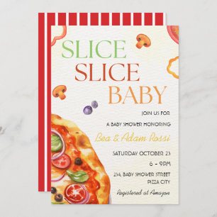 Pizza Slice Slice Babybett Dusche Einladung
