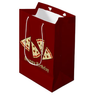 Pizza Slices Design Geschenktasche Mittlere Geschenktüte