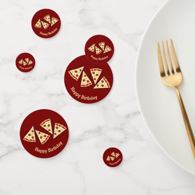 Pizza Slices Design Table Confetti Konfetti (Gruppe)