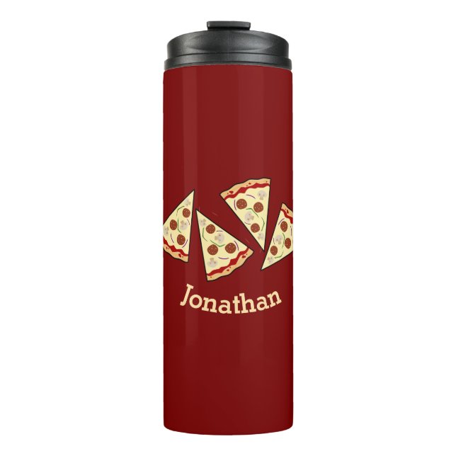 Pizza Slices Design Thermosbecher (Vorderseite)