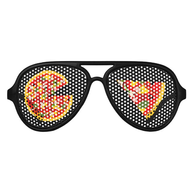 Pizza Slices Funny Partybrille (Vorderseite)