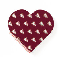 Pizza Slices Heart Notebook (Tomato Red)