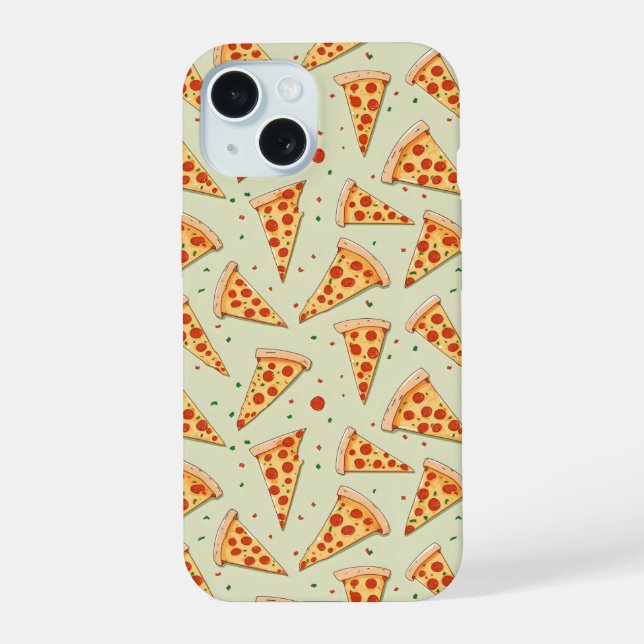 Pizza Slices Pattern iPhone 15 Hülle (Rückseite)