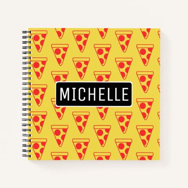 Pizza Slices Personalisiert Notizbuch (Vorderseite)