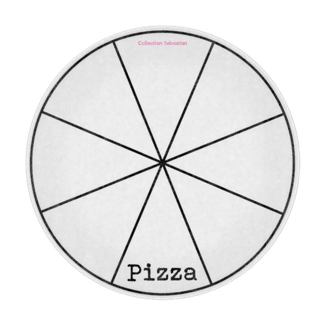 Pizza Slicing Guide Round Schneidebrett (Vorderseite)