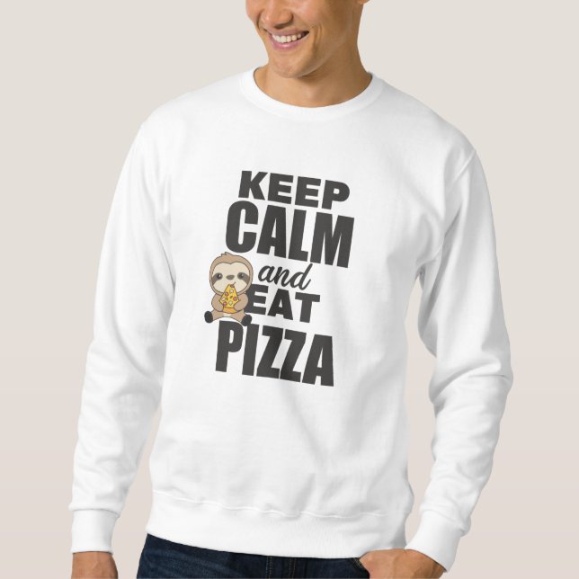 Pizza Sloth Pizza Lovers Funny Sprichwort Sweatshirt (Vorderseite)