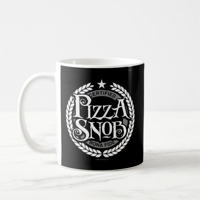 Pizza Snob - lustiger Pizzafreund Kaffeetasse (Links)