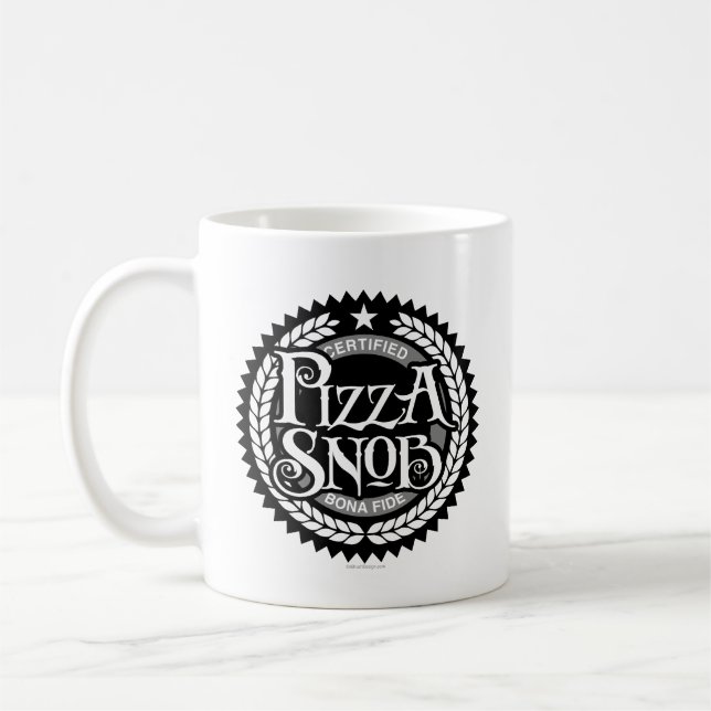 Pizza Snob - lustiger Pizzafreund Kaffeetasse (Links)