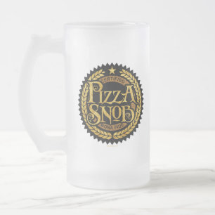 Pizza Snob - lustiger Pizzafreund Mattglas Bierglas
