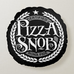 Pizza Snob - lustiger Pizzafreund Rundes Kissen