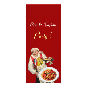 PIZZA & SPAGHETTI PARTY ITALIENISCHE KÜCHE, RESTAU WERBEKARTE