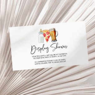 Pizza spart Windeln zu Babydusche Begleitkarte