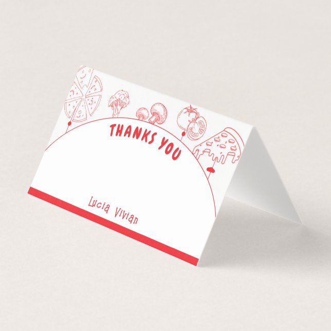 Pizza Special Delivery Danke Blank Card (Vorderseite)