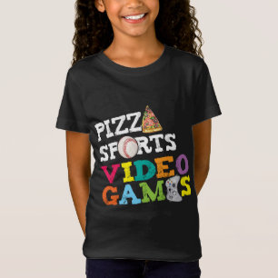 Pizza Sports Video Games Video Gamer Food Sports L T-Shirt