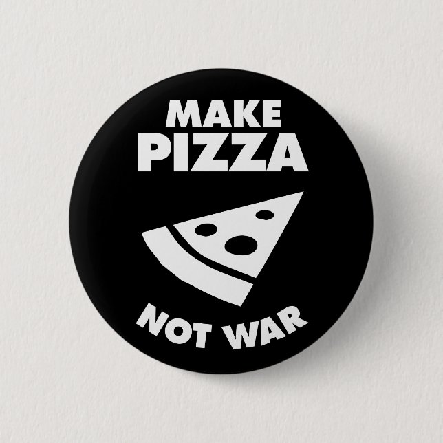 Pizza statt Krieg Button (Vorderseite)